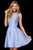 Sherri Hill - 52303 Bateau A Line Sleeveless Short Dress In Blue