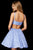 Sherri Hill - 52303 Bateau A Line Sleeveless Short Dress In Blue