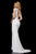 Sherri Hill - 52312 Cap Sleeves Beaded Long Dress In White