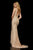 Sherri Hill - 52324 V-Neck Long Beaded Dress In Neutral and Gold
