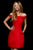 Sherri Hill - 52336 Off The Shoulder Cutout Back Short Dress In Red