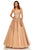 Sherri Hill - 52341 Strapless Floral Appliqued A Line Tulle Dress In Neutral