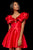 Sherri Hill - 52360 Ruffled Plunging V Neck Cocktail Dress In Red