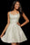 Sherri Hill - 52361 Glitter Ladder Back Short A Line Dress In Gold