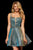 Sherri Hill - 52363 Bead-Crusted Waist Glitter A Line Dress In Green
