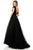 Sherri Hill - 52365 Bateau Long Black Dress In Black