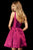 Sherri Hill - 52386 Plunging V Neck Short Taffeta A Line Dress In Pink
