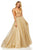 Sherri Hill - 52406 Off The Shoulder Beaded Dress In Gold