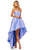 Sherri Hill - 52418 Embossed Brocade High Low Strapless Dress In Purple and Blue