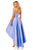 Sherri Hill - 52418 Embossed Brocade High Low Strapless Dress In Purple and Blue