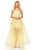 Sherri Hill - 52447 Illusion Long A-line Dress In Yellow