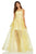 Sherri Hill - 52447 Illusion Long A-line Dress In Yellow