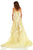 Sherri Hill - 52448 Scoop Neck Applique A Line Dress In Yellow