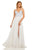 Sherri Hill - 52450 A Line Beaded Dress In White and Blue