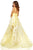 Sherri Hill - 52458 V-Neck Mikado Long Dress In Yellow