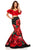 Sherri Hill - 52470 Two Piece Satin Print Dress In Black and Red