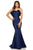 Sherri Hill - 52471 Mikado Fitted Open Back Dress with Ruffles In Blue