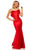 Sherri Hill - 52471 Mikado Fitted Open Back Dress with Ruffles In Red
