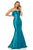 Sherri Hill - 52471 Mikado Fitted Open Back Dress with Ruffles In Green