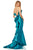 Sherri Hill - 52471 Mikado Fitted Open Back Dress with Ruffles In Green