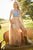 Sherri Hill - 52475 Embroidered V-Neck Beaded High Slit Dress In Neutral and Blue