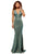 Sherri Hill - 52480 Glitter Open Back Fitted Mermaid Dress In Green
