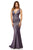 Sherri Hill - 52480 Glitter Open Back Fitted Mermaid Dress In Purple