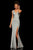 Sherri Hill - 52480 Glitter Open Back Fitted Mermaid Dress In Silver