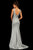 Sherri Hill - 52480 Glitter Open Back Fitted Mermaid Dress In Silver