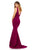 Sherri Hill - 52483 Long Plunging V-Neck Empire Mermaid Gown In Purple