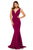 Sherri Hill - 52483 Long Plunging V-Neck Empire Mermaid Gown In Purple