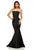 Sherri Hill - 52485 Strapless Mikado Mermaid Dress With Train In Black