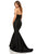 Sherri Hill - 52485 Strapless Mikado Mermaid Dress With Train In Black