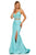 Sherri Hill - 52493 Two Piece Lace Crop Top Mermaid Dress In Blue