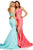 Sherri Hill - 52493 Two Piece Lace Crop Top Mermaid Dress In Blue and Pink
