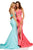 Sherri Hill - 52493 Two Piece Lace Crop Top Mermaid Dress In Blue and Pink