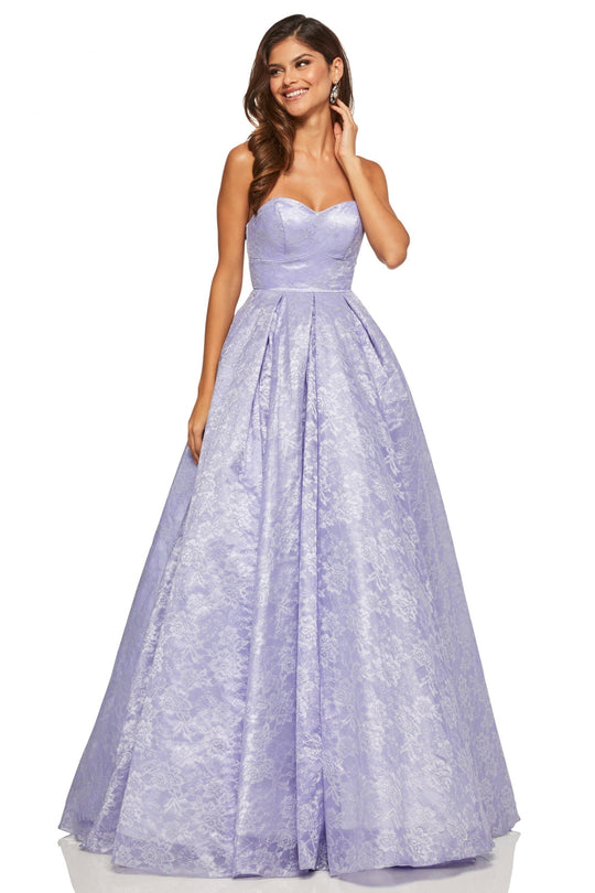 Sherri Hill - 52500 Sweetheart A Line Dress In Purple