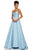 Sherri Hill - 52503 Scoop Brocade A-line Dress In Blue
