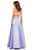 Sherri Hill - 52505 High Neckline Ruffle Front Slit A Line Dress In Purple