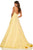 Sherri Hill - 52506 V-Neck Taffeta Dress In Yellow