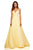 Sherri Hill - 52506 V-Neck Taffeta Dress In Yellow