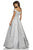 Sherri Hill - 52507 Cap Sleeve Mikado Dress In Silver