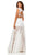 Sherri Hill - 52519 Cap Sleeves Beaded Two-Piece In White