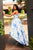 Sherri Hill - 52530 Single Shoulder A Line Dress In White and Blue