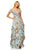 Sherri Hill - 52533 Cold Shoulder A-line Long Dress In Blue and Multi
