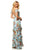 Sherri Hill - 52533 Cold Shoulder A-line Long Dress In Blue and Multi