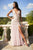 Sherri Hill - 52536 Plunging V-Neck Beaded Bodice Trumpet Dress In Pink