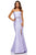 Sherri Hill - 52541 Mikado Strapless Fitted Dress With Beaded Belt In Purple