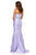 Sherri Hill - 52541 Mikado Strapless Fitted Dress With Beaded Belt In Purple