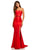 Sherri Hill - 52541 Mikado Strapless Fitted Dress With Beaded Belt In Red